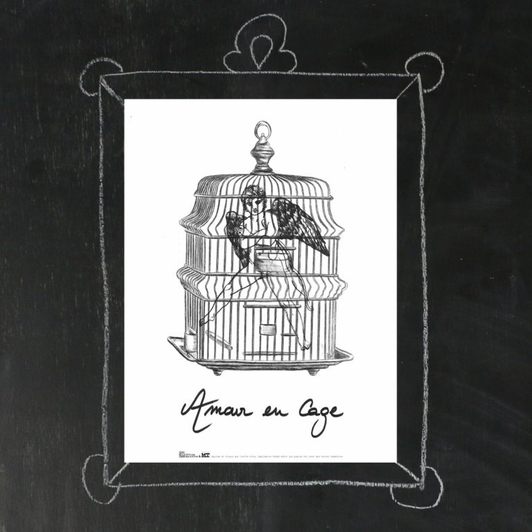 Affiche 30x40cm - Expressions en Cage - Amour en cage
