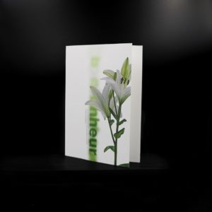 Carte Doubles - Fleurs aux Mots - Bonheur. Photographies Olivier Botta, Design Solo Sinds 2014